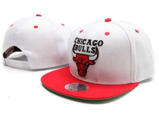 New Chicago Bull Snapback Hats Baseball Bboy Cap White/Red  