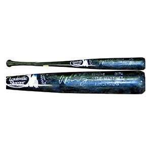   Slugger M9 Black Bat   Autographed MLB Bats: Sports & Outdoors