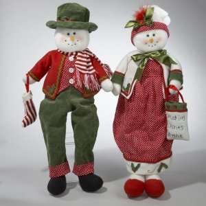   Spirits Bright Plush Snowmen Christmas Decorations 24