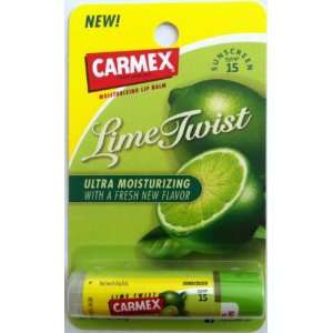  Carmex Lime Twist SPF15 Moisturizing Lip Balm .15 OZ (Pack 