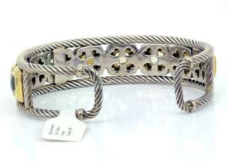 David Yurman 18k Gold Sterling Silver 925 Bangle Bracelet Vintage Cuff 