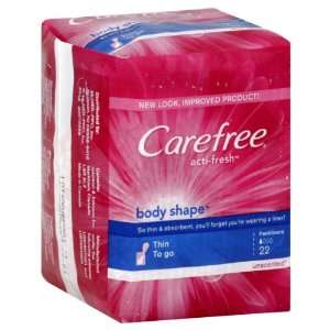  Carefree Body Shape Pantiliners, To Go, Thin, Unscented 