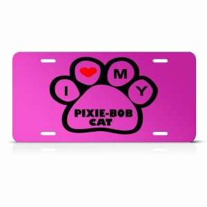  Pixie Bob Cats Pink Novelty Animal Metal License Plate 