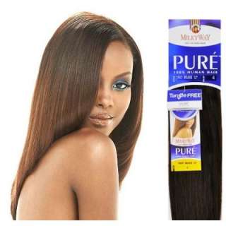 MILKYWAY Pure 100% Human Hair Weave / Human Hair Extension (Straight 
