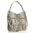 cole haan taupe snake print leather bailey convertible hobo