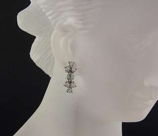 Stunning Tiffany & Co Aria Platinum Diamond Dangle 1 Carat Earrings W 