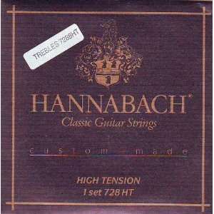 Hannabach Classical Guitar Nylon Treble Set High Tension, 728 Trebles 
