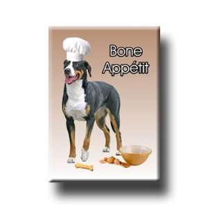  Greater Swiss Mountain Dog Bone Appetit Chef Fridge Magnet 