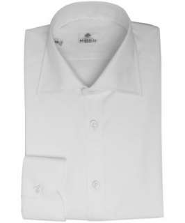 Borrelli white spread collar dress shirt  