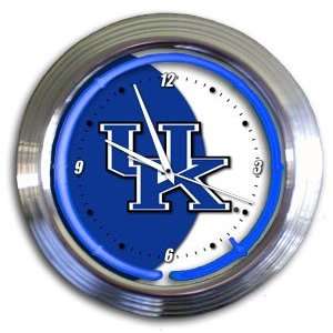  Kentucky Wildcats College 14 Chrome Neon Clock (NEW 
