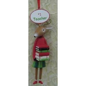  Hallmark Christmas DIR1216 Reindeer Teacher Ornament 