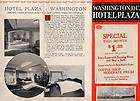 Hotel Plaza Brochure Washington DC 1930s Union Station Plaza