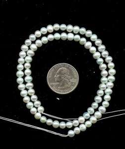 Freshwater Pearls Loose White Side Drilled Potato AAA Grade 16 Inch 