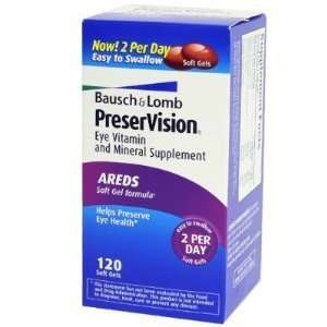 Bausch & Lomb Preservision Eye Vitamin & Mineral Supplement Soft Gels 