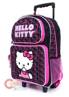 HELLO KITTY School Roller Backpack Rolling Bag Face L  