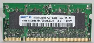 Dell Inspiron E1505 512MB 2Rx16 PC2 5300s Memory Module  