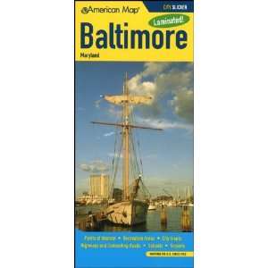   : American Map 611900 Baltimore, MD City Slicker Map: Office Products