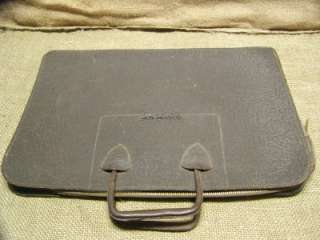 Vintage Leather & Brass Briefcase  Antique Old Case  