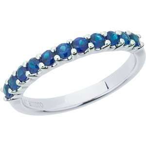  Eleven Stone Sapphire Ring in 18kt White Gold Amoro 