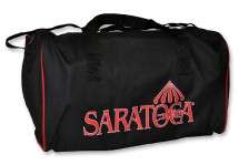 New BLACK w Red SARATOGA RACE COURSE TRACK TOTE Duffle SPORTS GYM 