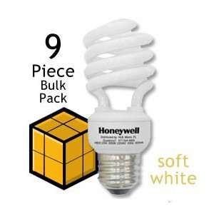   White T2 Mini Spiral, 9 pc Bulk Pack CFL Light Bulbs