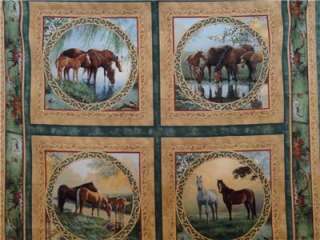 New Horse Pillow Panel Fabric Animal Wild Wings Willowbrook  