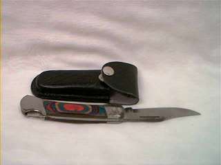 VINTAGE PAKISTAN LOCK BLADE FOLDING KNIFE IN CASE COLLECTIBLE  