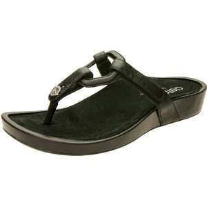 Aetrex Labella   Black Velcro Thong Sandal   Womens  