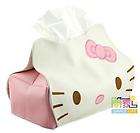  Cute Leather Hello Kitty Car Desk Tissue Box Cover Holder Free Postage