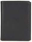 NEW BOSCA ESSENTIALS MENS BLACK NAPPA LEATHER TRIFOLD CARD WALLET