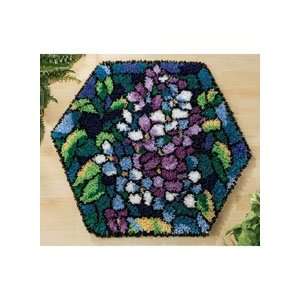    Craftways Lily Stained Glass Rug Latch Hook Kit: Home & Kitchen