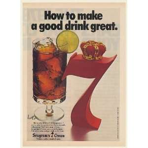  1978 Seagrams 7 Crown Whiskey & Cola Make a Good Drink 