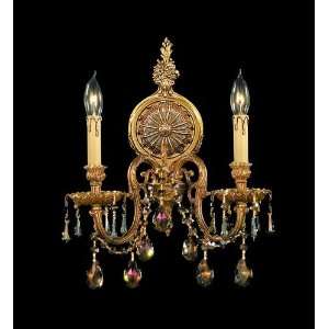 Crystorama Lighting Group 2802 OB CL MWP Olde Brass Baroque Two Light 
