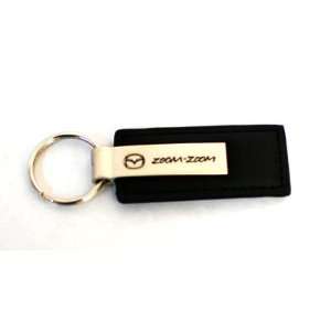   Zoom Black Leather Official Licensed Keychain Key Fob Ring: Automotive