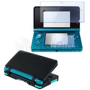   Soft Skin Case Cover+LCD Screen Protector Film For Nintendo 3DS  