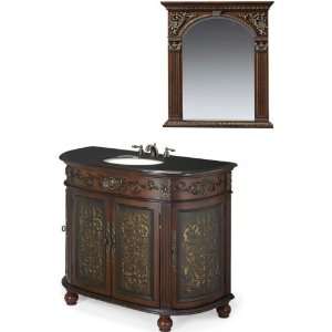  Royal Wide Single Sink Cabinet And Mirror Set: Home 