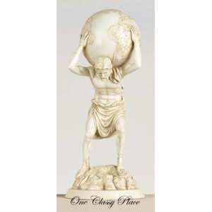 18 White Globe Atlas Standing Statue Greek Roman 