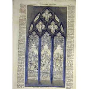    1859 Laughton Memorial Window Boston Church Sketch