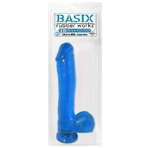  Basix 10in dong w/suction cup   blue Health & Personal 