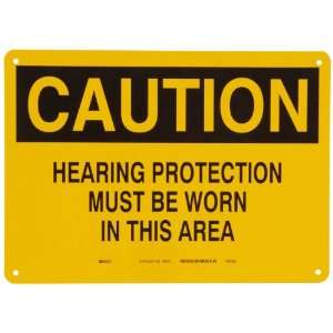   Color Ear Protection Sign Legend Caution Hearing Protection Must Be