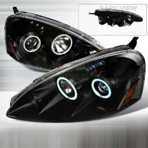   2005 2006 Acura RSX CCFL Halo Projector Headlights Black Automotive