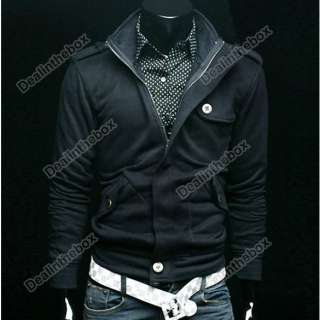 New 4 Color 4 Size Korea Mens Slim Hoodie Jacket Coat Sweatshirt 