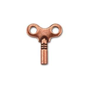  Antique Copper Plated Pewter Winding Key Charm x19mm Arts 