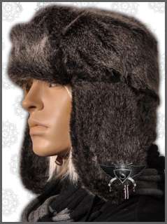AM806 Soft Warm Winter Russian Faux Fur Mens Hat Cap  