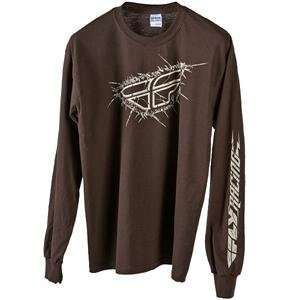  Fly Racing Shatter Long Sleeve T Shirt   Medium/Brown 
