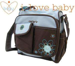 Small Flower Baby Diaper Nappy Changing Bag Blue  