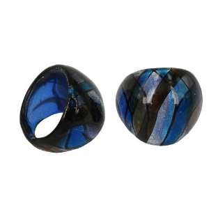  hand blown glass Ring (59): D Gem: Jewelry
