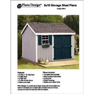  8 X 12 Saltbox Style Storage Shed Project Plans  Design 