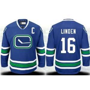 Trevor Linden #16 Vancouver Canucks Third Blue Jersey Hockey Jerseys 