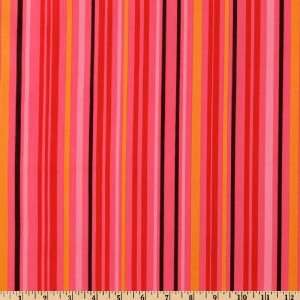  44 Wide Sublime Hot Pink Stripe Fabric By The Yard: Arts 